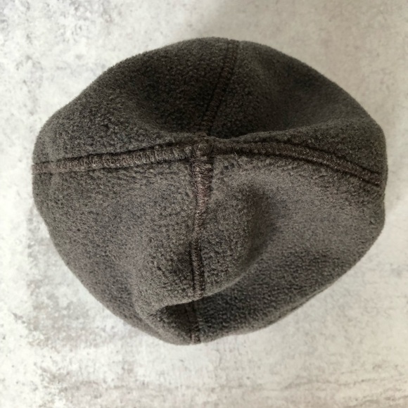 Lands End Polyester Fleece Beanie Charcoal Gray - Picture 3 of 5